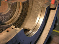 Closeup of Machined Wear Rings